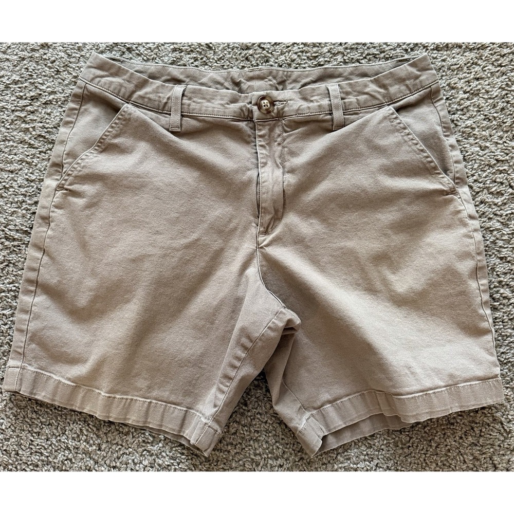 Chubbies Shorts Mens 32 Chino 7" Inseam The Staples Stretch Cotton Brown Khaki